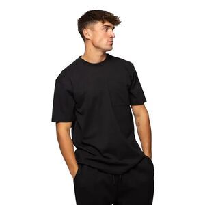 Established Mens Core Unwashed Pocket T-Shirt / Black